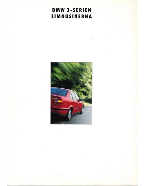 1993 BMW 3 SERIE BROCHURE ZWEEDS, Boeken, Auto's | Folders en Tijdschriften