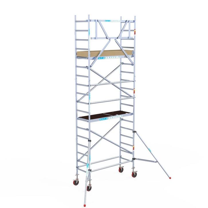 Euroscaffold basic rolsteiger 75 x 6,2m werkhoogte, Doe-het-zelf en Bouw, Steigers, Rolsteiger of Kamersteiger, Nieuw, 5 meter of hoger