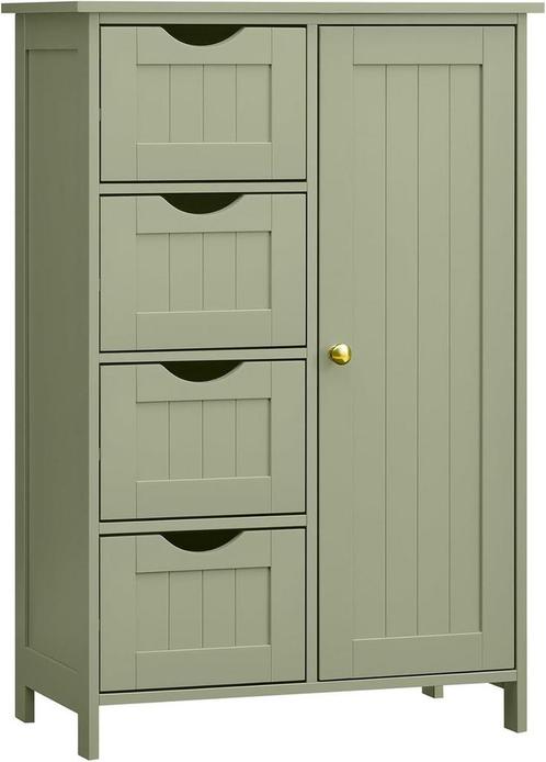 Badkamerkast - 82 cm hoog - bijzetkast - 4 laden en een, Huis en Inrichting, Badkamer | Badkamermeubels, Verzenden