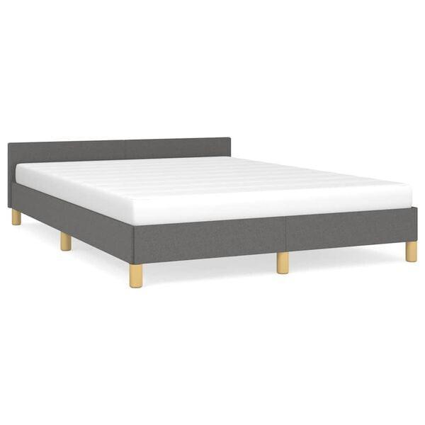 Strak Donkergrijs Bedframe 140x190 | Retourtje Deal | 40%..., Huis en Inrichting, Slaapkamer | Bedden, Nieuw, Stof, Verzenden