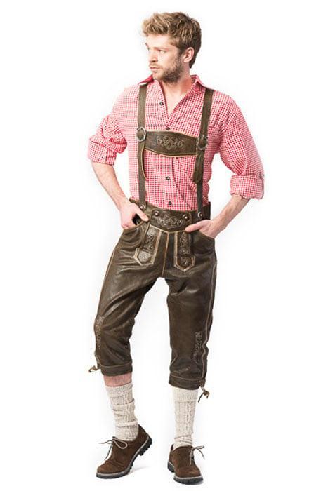 Lederhose Lang Retro, Kinderen en Baby's, Carnavalskleding en Verkleedspullen, Nieuw, Verzenden