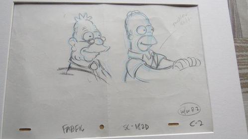 Matt Groening - ORIGINELE TEKENING HOMER AND ANE SIMPSON, Cd's en Dvd's, Dvd's | Tekenfilms en Animatie