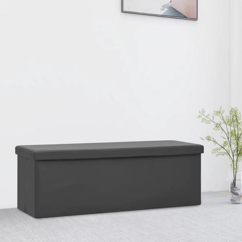 vidaXL Opbergbank inklapbaar PVC grijs, Huis en Inrichting, Overige Huis en Inrichting, Nieuw, Verzenden