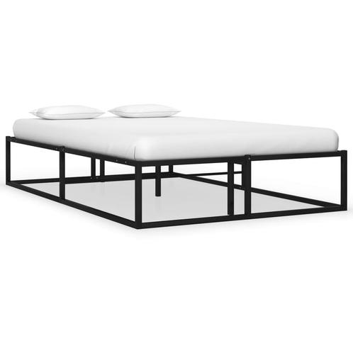vidaXL Cadre de lit Noir Métal 120x200 cm, Maison & Meubles, Chambre à coucher | Lits, Neuf, Envoi