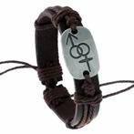 Fako Bijoux® - Armband - Leder - Seksesymbool - Bruin, Handtassen en Accessoires, Armbanden, Verzenden, Nieuw
