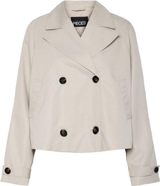 PIECES Maat XL SHORT TRENCHCOAT NOOS Dames Trenchcoat - S..., Kleding | Dames, Jassen | Winter, Nieuw, Verzenden