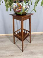 Art Deco eikenhouten plantentafel met onderrek -, Antiek en Kunst