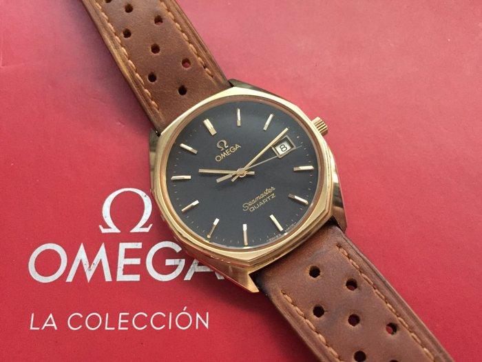 Omega - Seamaster Quartz Black Dial Cal. 1342 - Zonder, Handtassen en Accessoires, Horloges | Heren