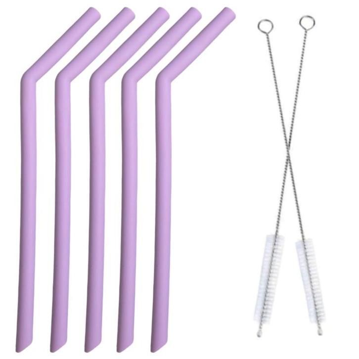 Fako Bijoux - Siliconen Rietjes Set - 5 Herbruikbare Rietjes, Maison & Meubles, Cuisine | Couverts, Envoi