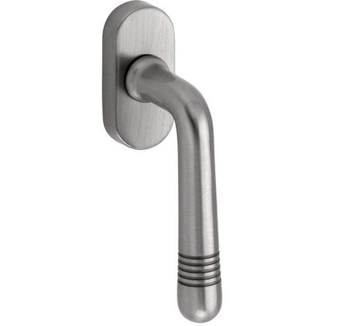 Draaikiepgarnituur Art-Deco/Elegant mat nikkel ongelakt, Doe-het-zelf en Bouw, Hang- en Sluitwerk, Klink of Kruk, Nieuw, Overige materialen
