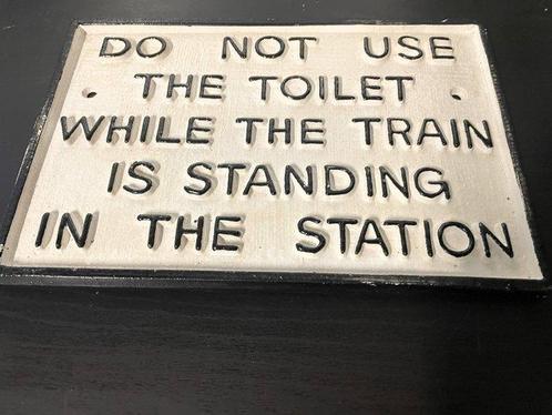 Plaque - Railroad sign - Gietijzer, Antiek en Kunst, Curiosa en Brocante