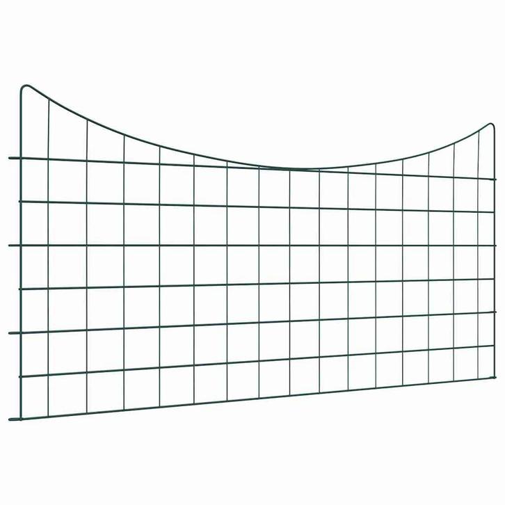 vidaXL Vijverhekset 5 pcs Groen 100 x 50 cm Staal, Tuin en Terras, Tuinhekken en Hekwerk, Nieuw, Verzenden