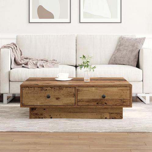 vidaXL Salontafel Oude hout Gerecycled Hout 90 x 90 x 28 cm, Huis en Inrichting, Tafels | Salontafels, Nieuw, Verzenden