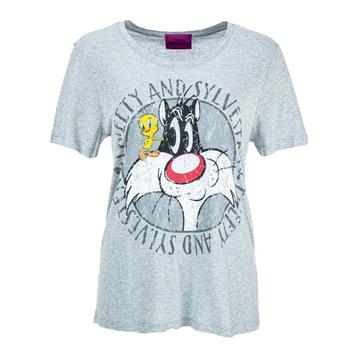 Frogbox • grijs Sylvester en Tweety t-shirt • 36, Verzenden