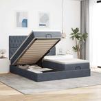 vidaXL Ottoman bed met matrassen en LEDs 200x200cm fluweel, Huis en Inrichting, Verzenden, Nieuw