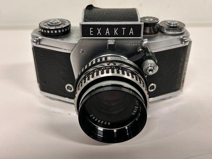 Ihagee Exakta VX 1000 + CZ Pancolar 1Q 2/50mm + tas |, Audio, Tv en Foto, Fotocamera's Analoog