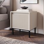 Meubella Nachtkastje beige 45cm met lade | Modern, Huis en Inrichting, Kasten | Overige, Verzenden, Nieuw