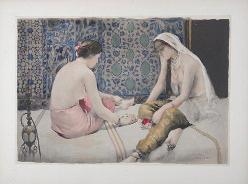 Paul Leroy (1860-1942) - Joueuses dosselets, Antiek en Kunst, Kunst | Designobjecten