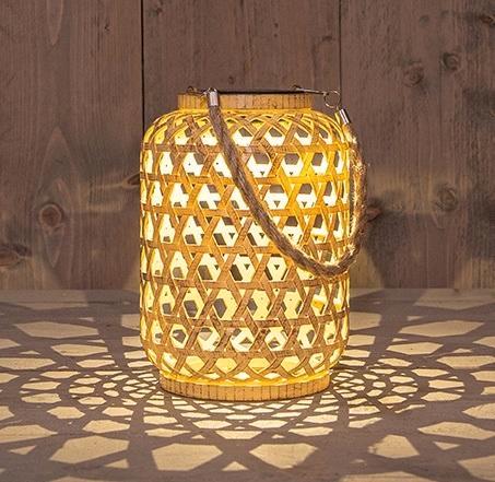 Solar lantaarn windlicht - 15 x 21 cm naturel anna’s, Hobby en Vrije tijd, Knutselen, Nieuw