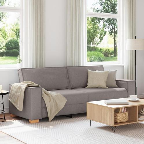 vidaXL 3-zitsbank Taupe 180 cm Stof, Huis en Inrichting, Zetels | Zetels, Nieuw, Verzenden
