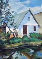 École valencienne (XX) - Maison blanche dans le paysage, Antiek en Kunst