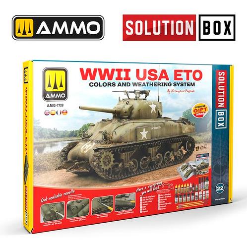 Ammo Mig Jimenez - SOLUTION BOX #20 WWII USA ETO VEHICLES, Hobby en Vrije tijd, Modelbouw | Overige, 1:50 tot 1:144, Nieuw, Verzenden