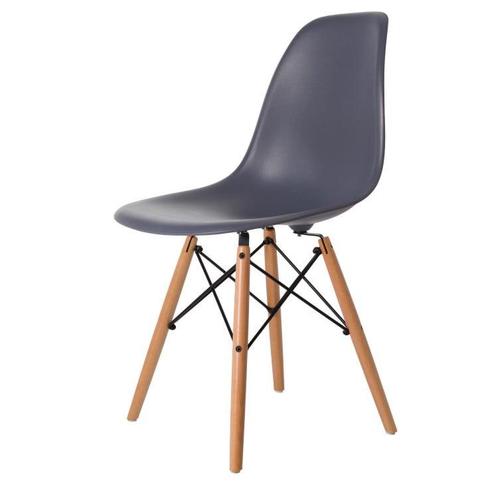 Eetkamerstoel DSW mat PP donkergrijs, Huis en Inrichting, Stoelen, Nieuw, Verzenden