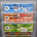 Pokémon - 3 Graded card - TRIS Starter -> Base Set:, Hobby en Vrije tijd, Nieuw