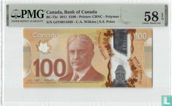 Canada 100 Dollars 2011 - 2011, Postzegels en Munten, Bankbiljetten | Amerika, Los biljet, Verzenden