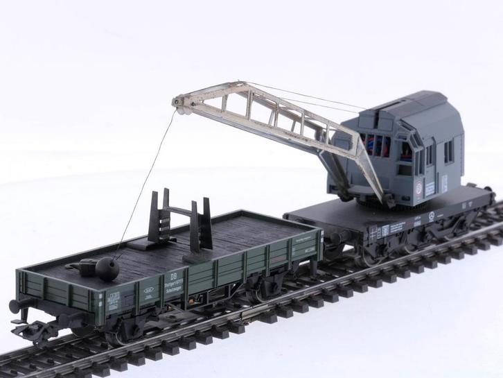 Schaal H0 Märklin 46717 digitale kraan met kraanhulpwagen.., Hobby & Loisirs créatifs, Trains miniatures | HO, Enlèvement ou Envoi