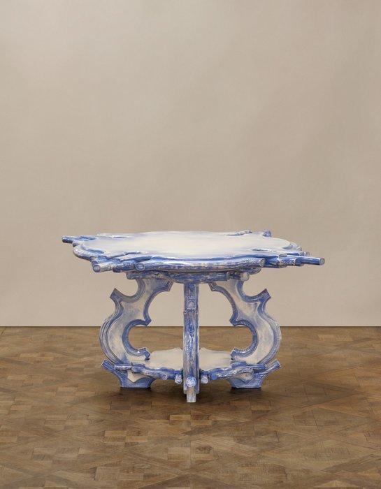 Salontafel - Vurenhout, Multiplex, Hars, Polyurethaan - Blue, Antiek en Kunst, Kunst | Designobjecten