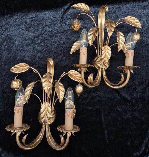 Hans Kögl – Wandleuchte im Florentiner Stil, vergoldet mit, Antiek en Kunst, Curiosa en Brocante