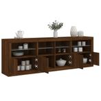 vidaXL Dressoir met LED-verlichting 202x37x67 cm bruin, Huis en Inrichting, Kasten | Dressoirs, Verzenden, Nieuw