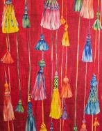 Tissu bohémien exclusif oriental avec pampilles colorées -