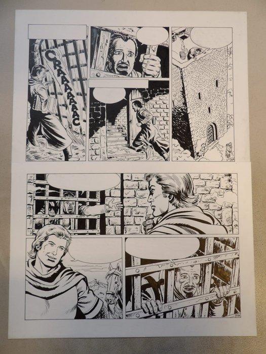 Claus Scholz - Originele pagina (p.11) De Rode Ridder 239 -, Livres, BD