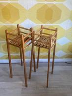 Support - Bois - Deux supports de plantes vintage, Antiek en Kunst