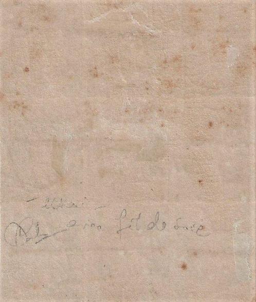 France 1849 - 20 centimes noir sur chamois foncé, papier, Postzegels en Munten, Postzegels | Europa | Frankrijk