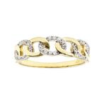 Bague - 14 carats Or jaune -  0.15ct. tw. Diamant