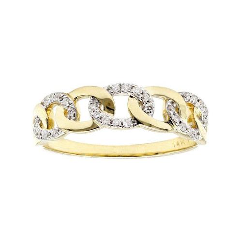 Bague - 14 carats Or jaune -  0.15ct. tw. Diamant, Bijoux, Sacs & Beauté, Bijoux anciens