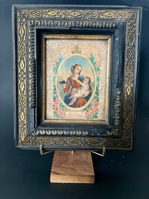 Lijst (2) - Hout - Papier - Duo de Canivets, Antiek en Kunst, Kunst | Niet-Westerse kunst