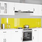 vidaXL Keuken Spatscherm 2 pcs Geel 120 x 50 cm gehard glas, Antiek en Kunst, Verzenden