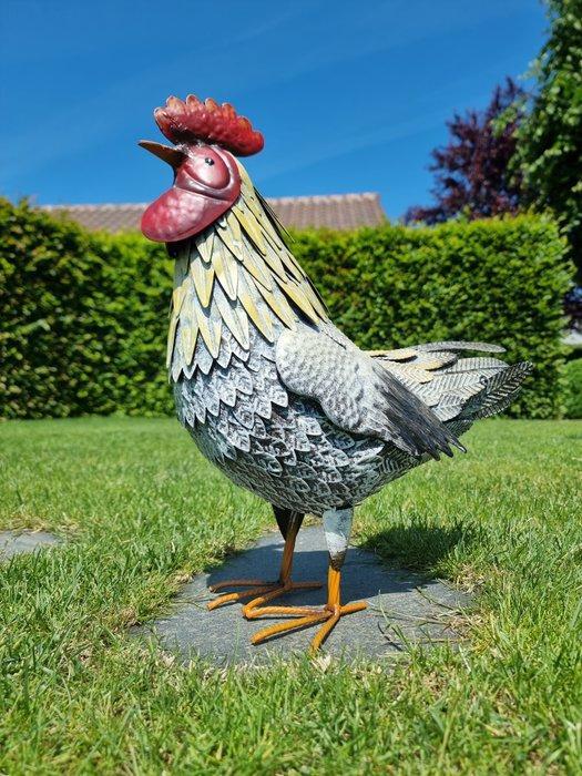 Beeldje - A metal chicken - IJzer, Metaal, Antiek en Kunst, Kunst | Designobjecten