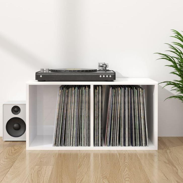 vidaXL Opbergbox voor LPs 71x34x36 cm bewerkt hout, Huis en Inrichting, Woonaccessoires | Cd- en Dvd-rekken, Nieuw, Verzenden