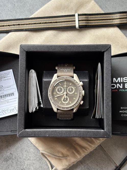 Omega x Swatch - MoonSwatch - Mission on Earth - Zonder, Handtassen en Accessoires, Horloges | Heren