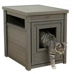 Eco armoire à chat daffy, gris, 47 x 60 x 56 cm, Animaux & Accessoires