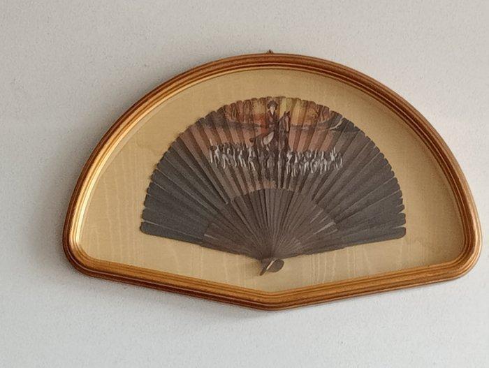 Handwaaier - Papier, Zijde, Rattan, Antiek en Kunst, Curiosa en Brocante