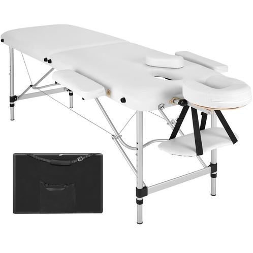 tectake Massagetafel 2 zones met matras en aluminium frame -, Sport en Fitness, Massageproducten, Verzenden