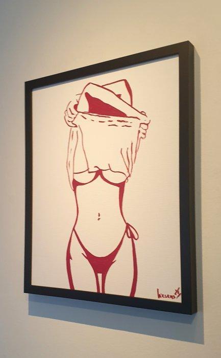 Liesens - Undress me ( handpainted on canvas), Antiek en Kunst, Kunst | Schilderijen | Modern