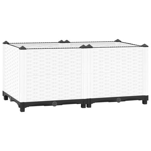 vidaXL Plantenbak verhoogd 80x40x38 cm polypropeen, Tuin en Terras, Bloempotten, Nieuw, Verzenden