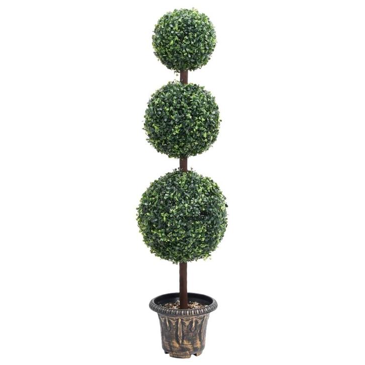 vidaXL Kunstplant met pot buxus bolvorming 118 cm groen, Huis en Inrichting, Woonaccessoires | Kunstplanten en Kunstbloemen, Nieuw